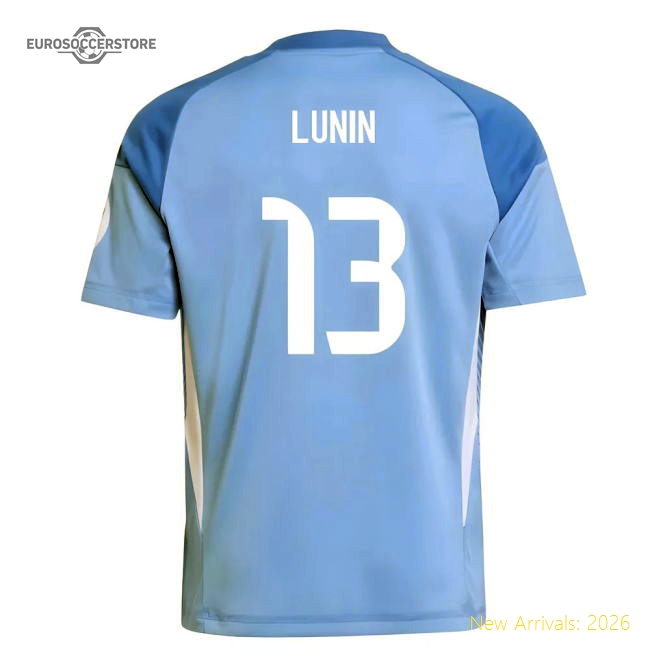 2025-2026 Real Madrid Home Goalkeeper Shirt (blue) - Kids (lunin 13)
