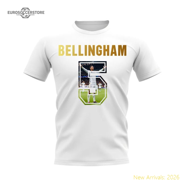 Premium-grade Jude Bellingham Name And Number Real Madrid T-shirt (