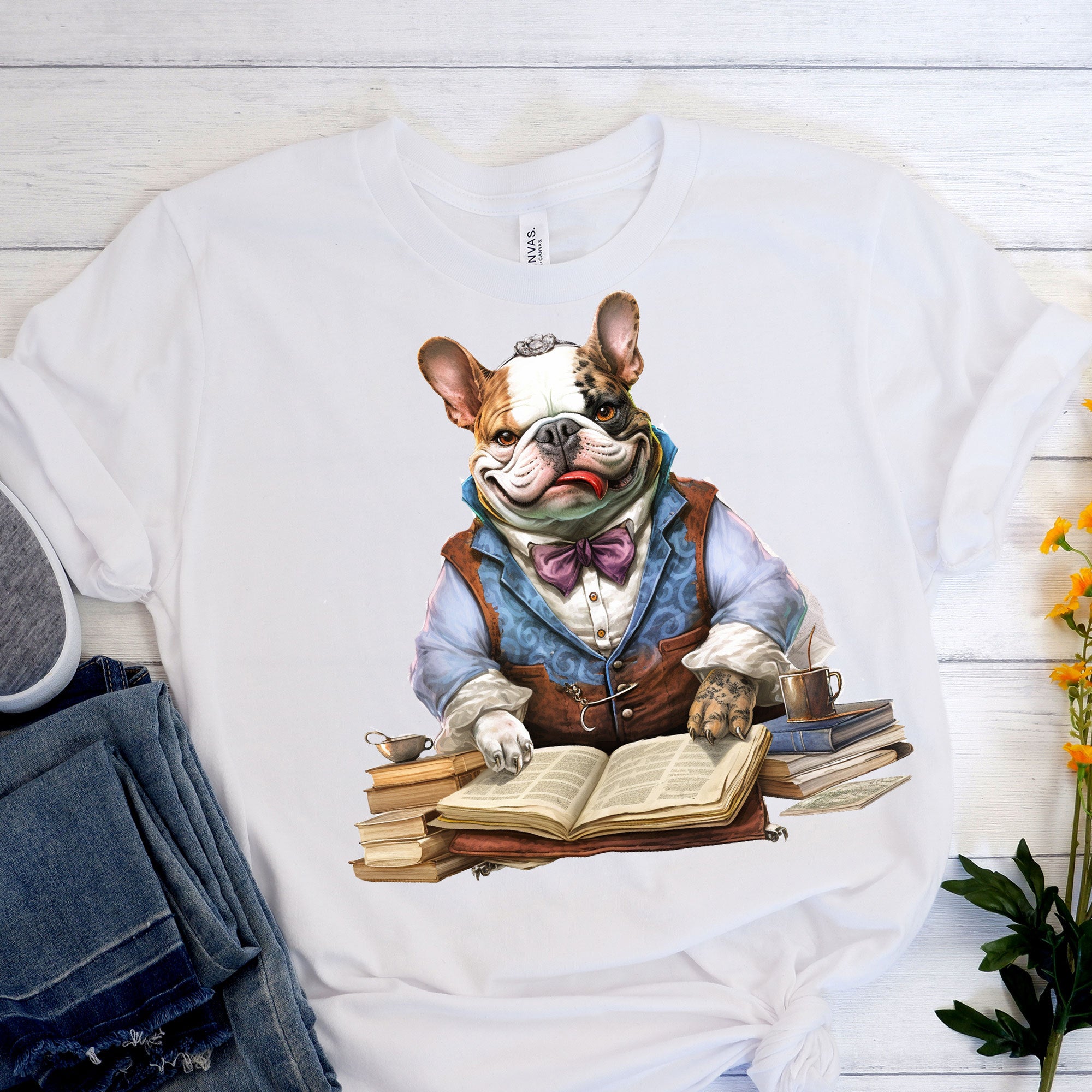 Academic Wisdom With Canine Charm For Frenchie Fans | Premium Quality