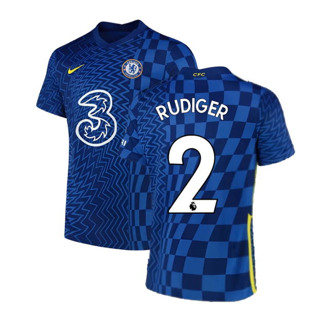 Chelsea Chelsea Home Shirt Rudiger #2 Premium Quality Passionate N...