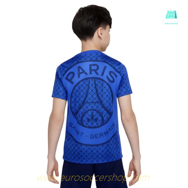 2025-2026 PSG Academy Pro Home Pre Match Shirt (Royal) - Kids (Mbappe 7)