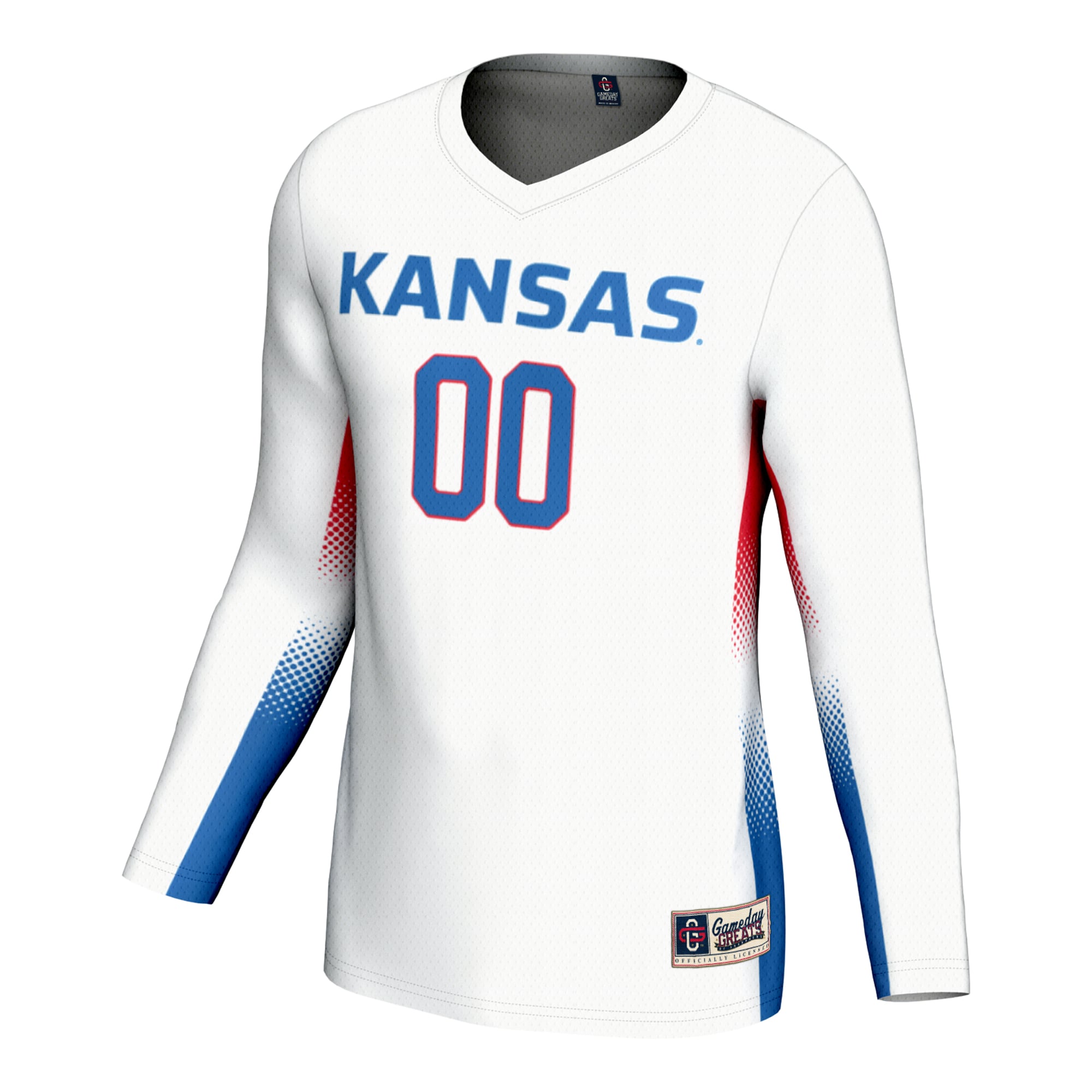 Kansas Jayhawks GameDay Greats Youth NIL Pick-A-Player Lightweight Women's Volleyball Jersey - White