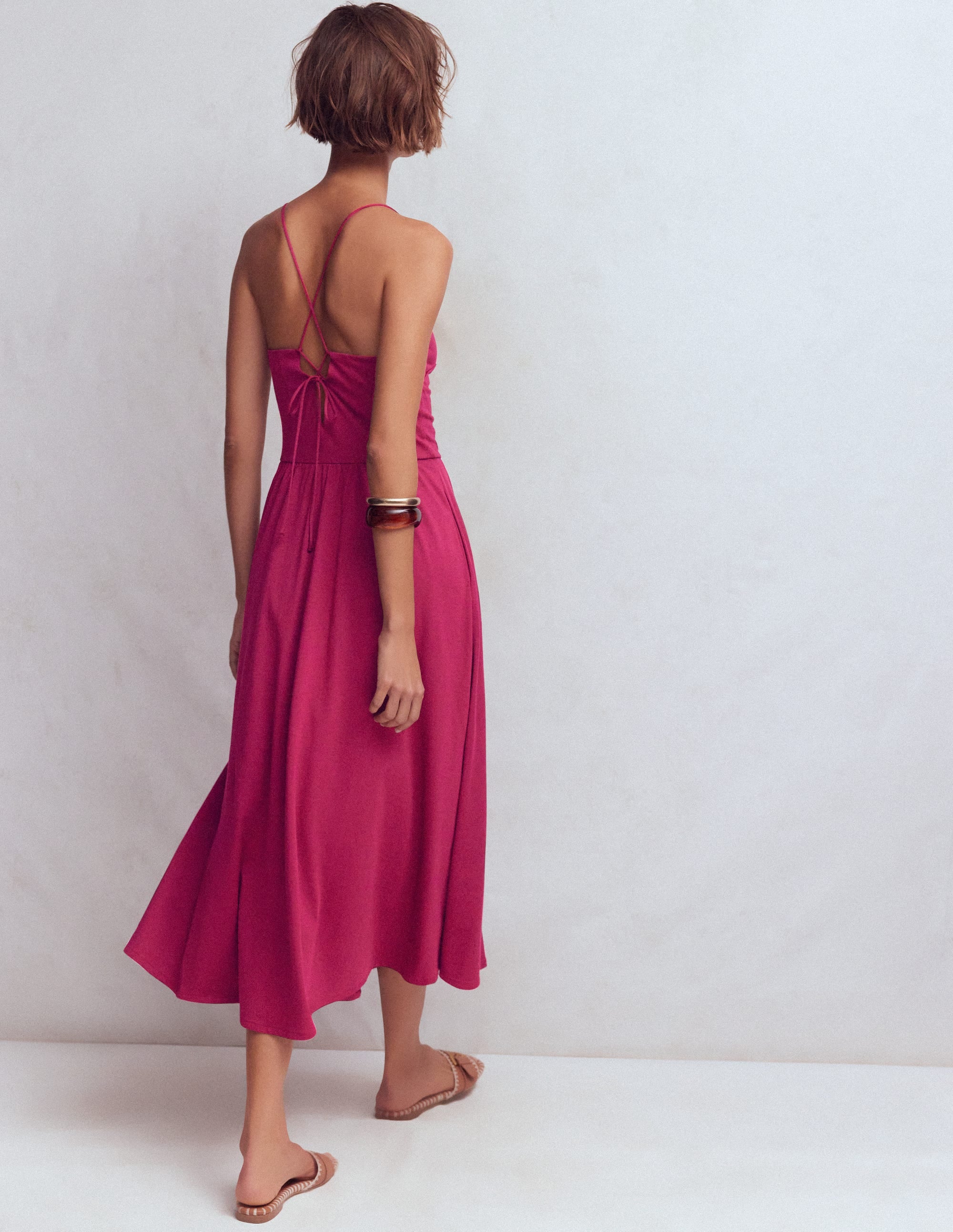 Cross Back Jersey Dress