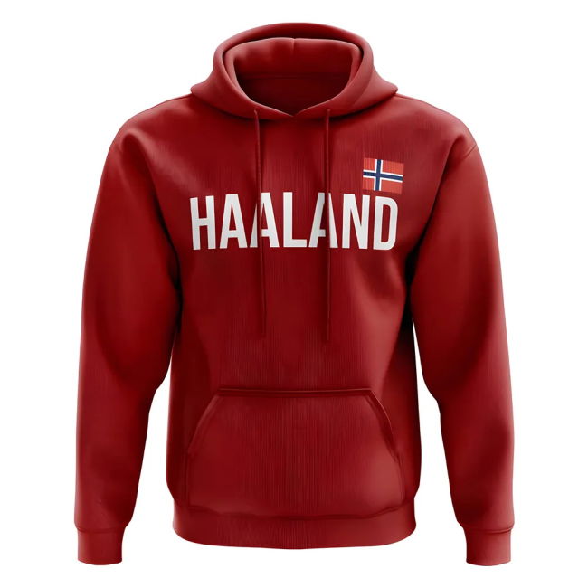 Erling Haaland Norway Name Hoody (Red) Performance Netherlands