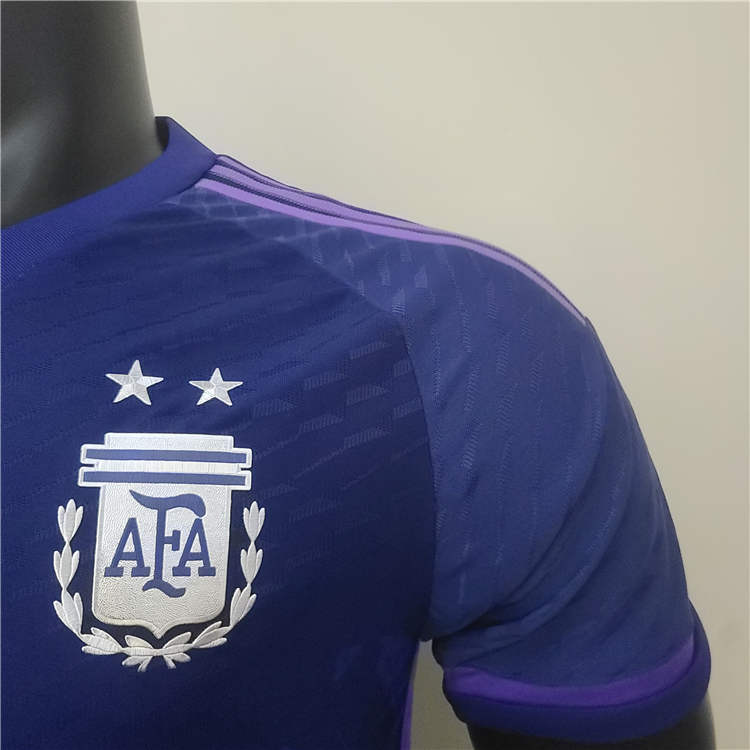 Professional Grade Argentina World Cup 2022 Away Purple Soccer Jersey