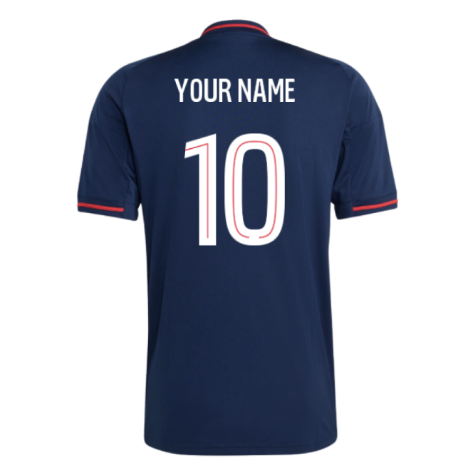 Genuine 2025-2026 Lyon Ligue 1 Uber Eats Away Uniform