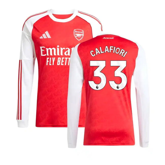 2025-20 Arsenal Home Jersey Calafiori #33 Edition L M S