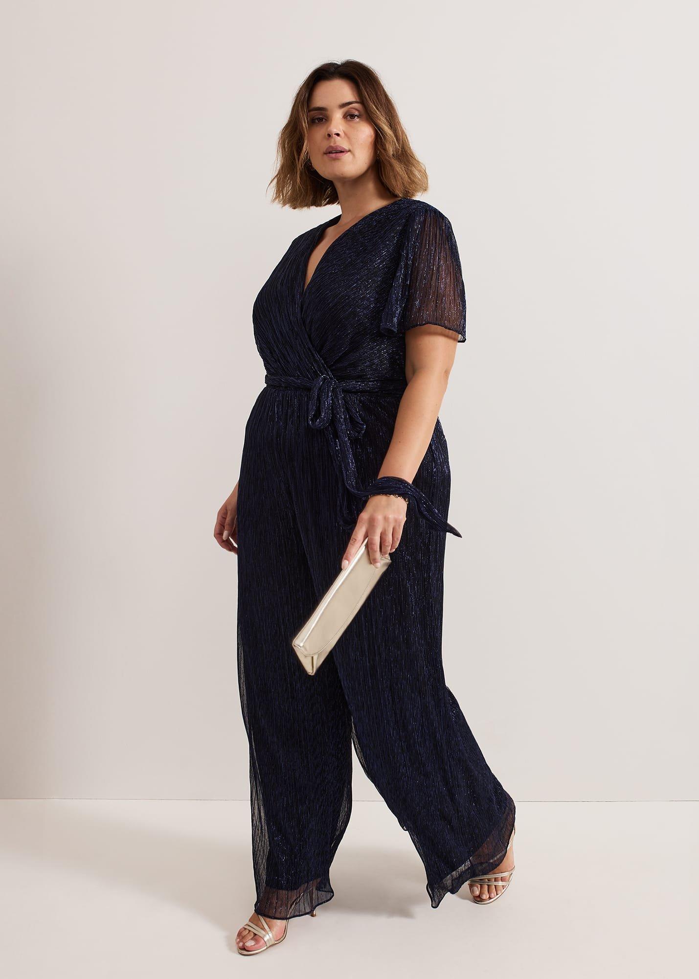 Stella Blue Plisse Jumpsuit