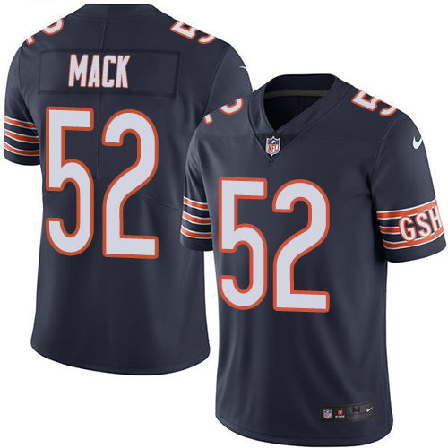 NFL W B Bears #52 Khalil Mack Navy Limited Jersey - High Quality