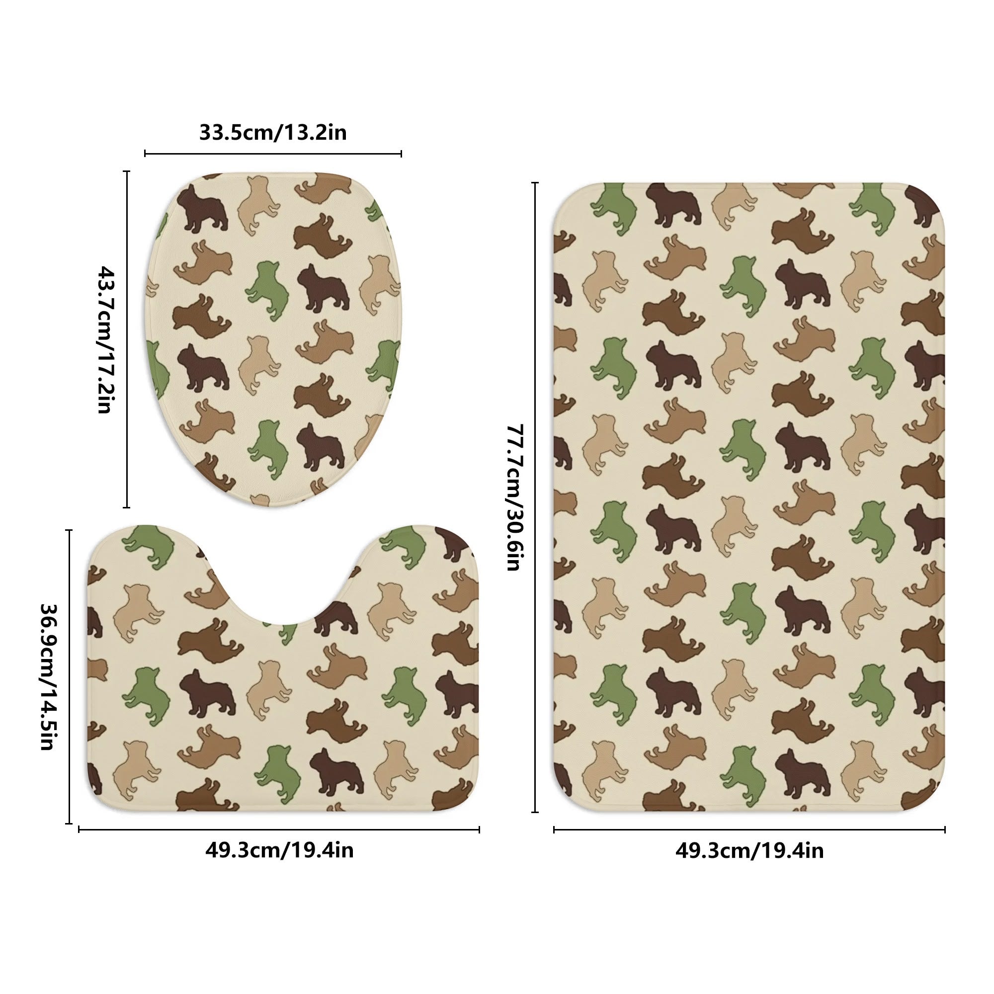 Breed-specific Poppy - Breed-specific Bathroom Toilet Set Summer Wear