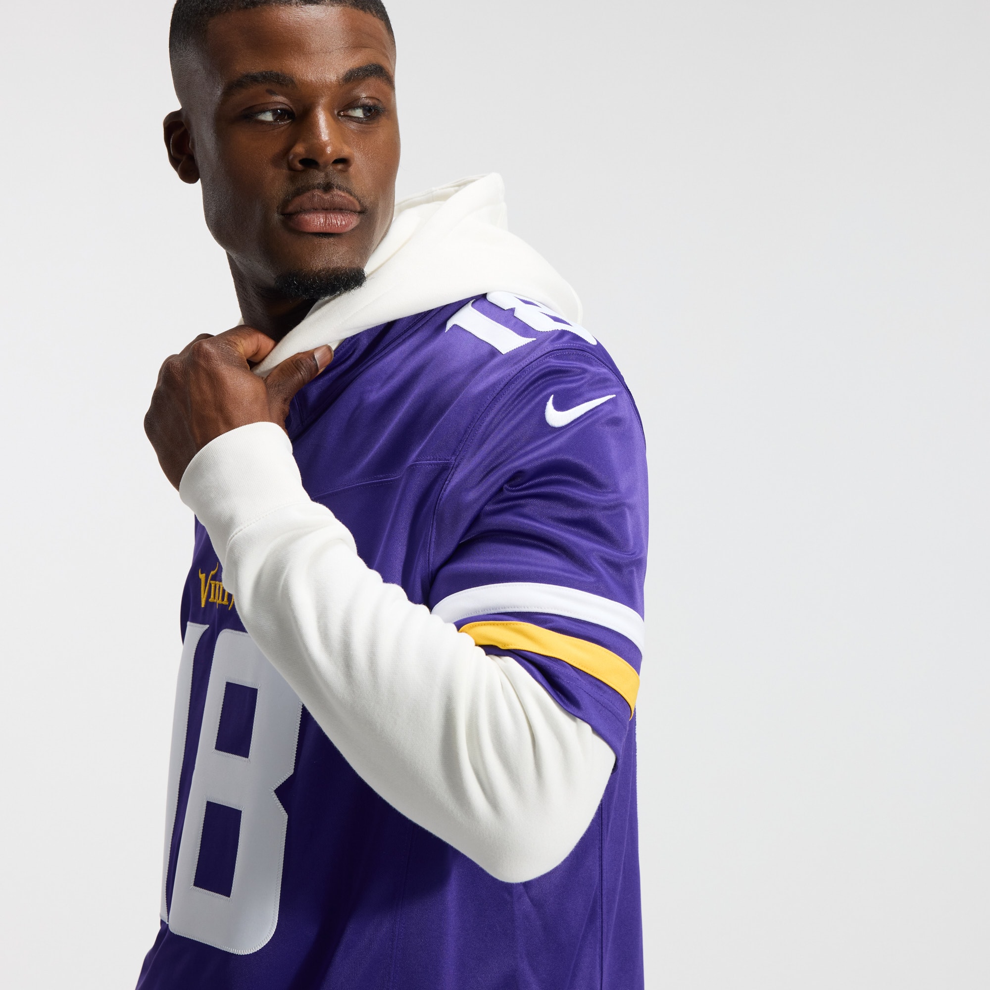 [LK] Justin Jefferson #18 Minnesota Vikings Team Vapor F.U.S.E. Stitched Limited Jersey - Purple