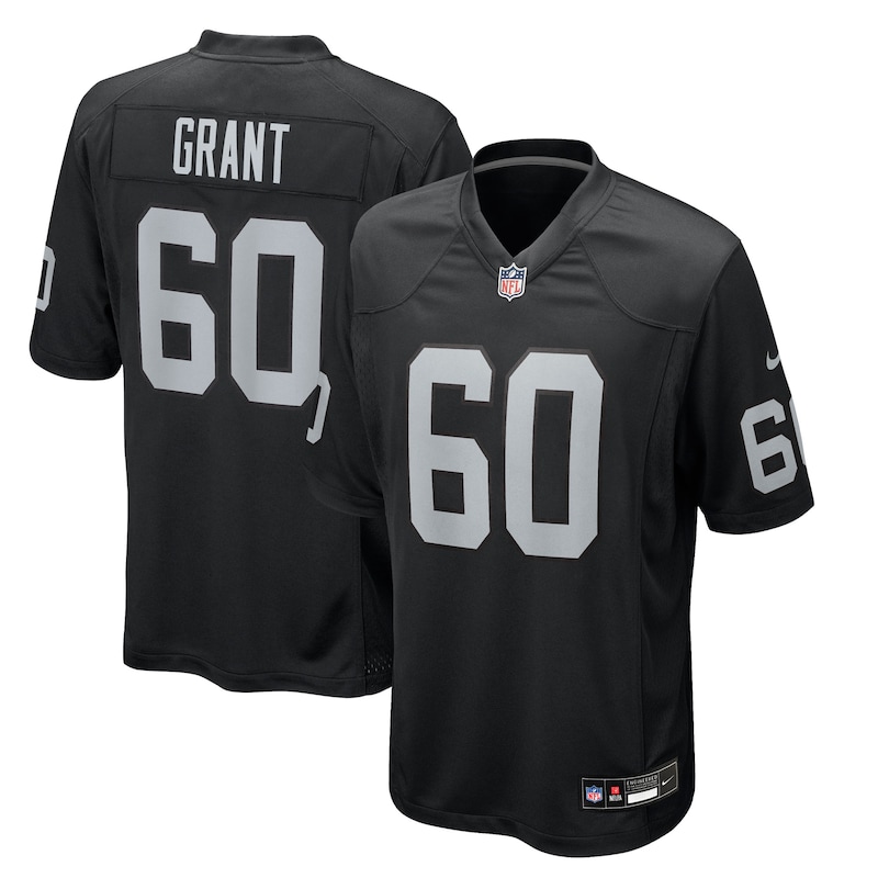 None Charles Grant LV Raiders Powerful Official Jersey for NFL Fans