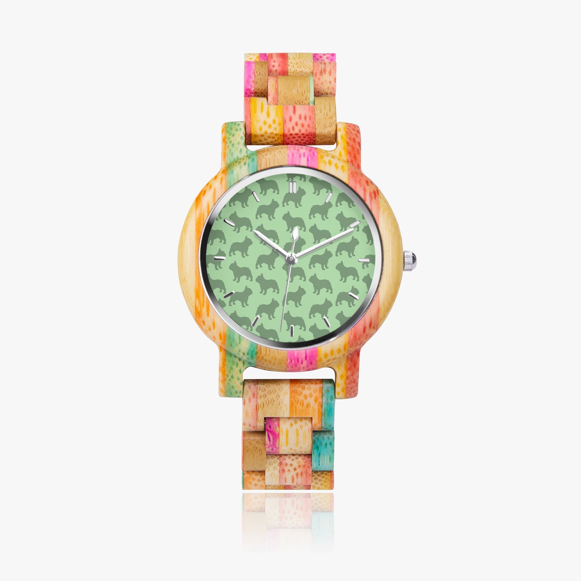 French Bulldog Ivy Stylish Wooden Watch For Frenchie Lovers Durable Dog Item