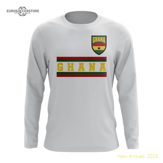 Ghana National Team Core Football Country Long Sleeve T-shirt (white)