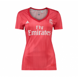 Moisture Wicking Women's 18-19 Real Madrid Third Away Red Jersey Shirt