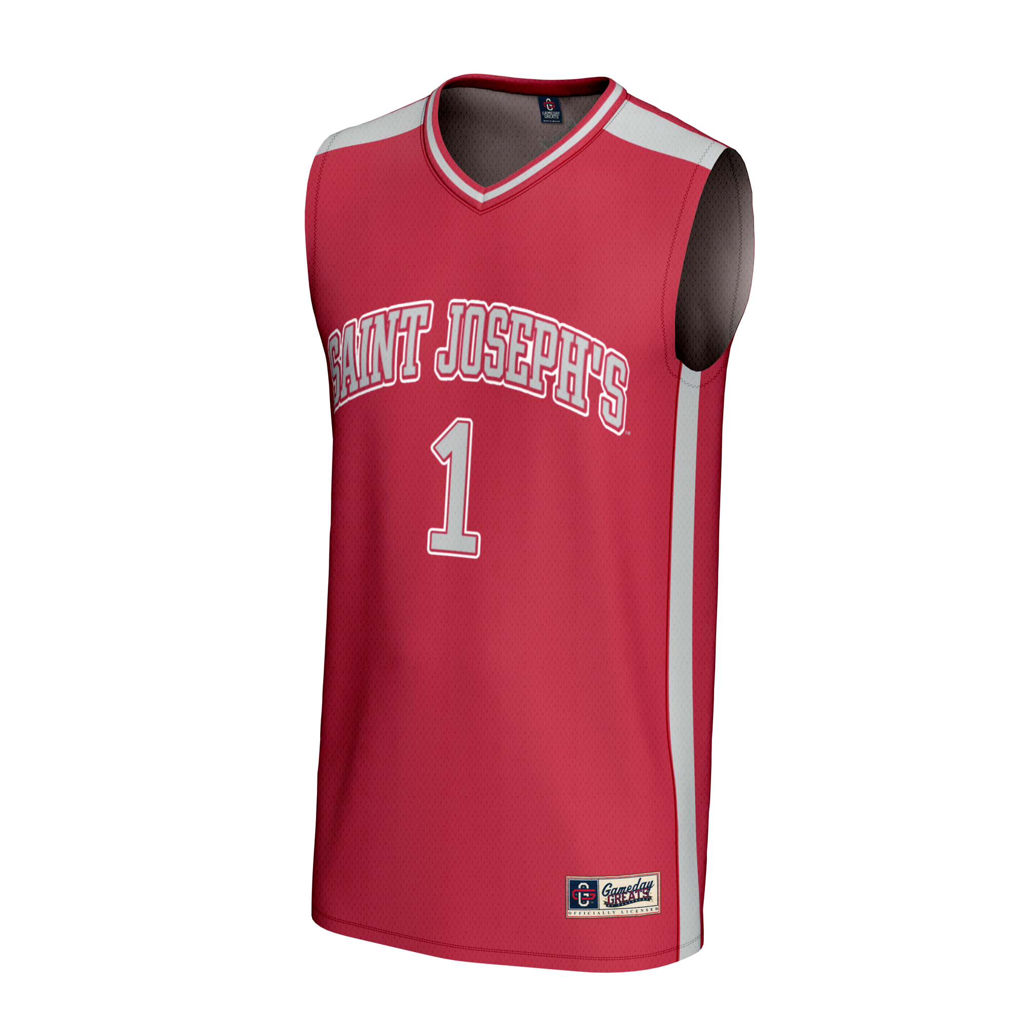 [DDG] Saint Joseph's Hawks GameDay Greats Unisex Lightweight Collegiate Basketball Fashion Jersey - Crimson