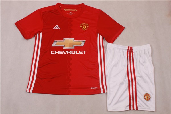 Comfort Fit Man Utd Kids Manchester United 2016-17 Home Soccer