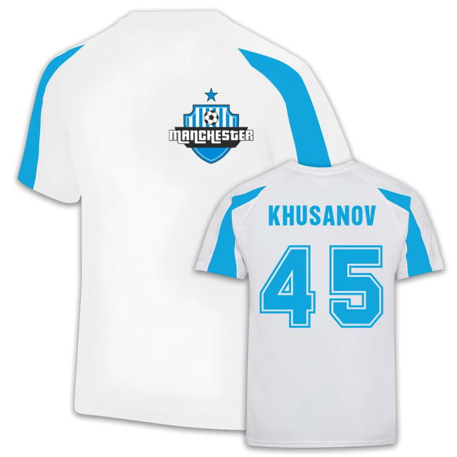 Manchester City Training Football Jersey 2024-25 Season Khusanov 45...