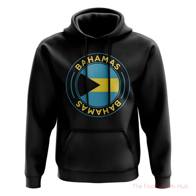 Men Bahamas Football Badge Hoodie (Black)