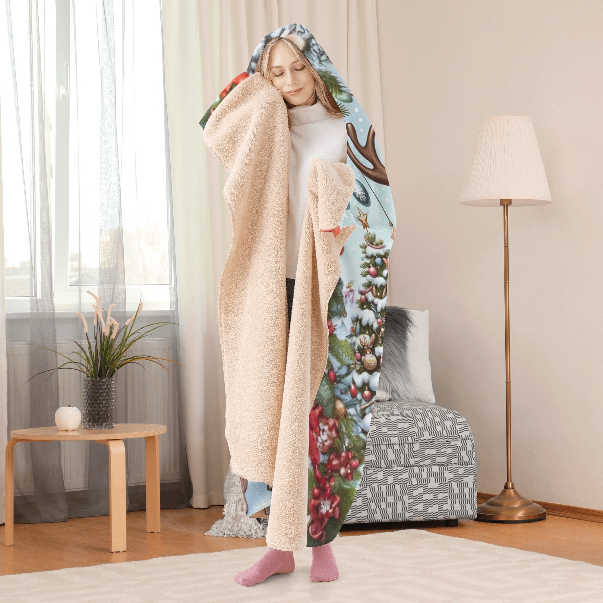 Premium Fashion-Forward The Deer - Hooded Blanket for Casual Outings