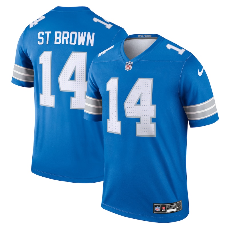 None Amon-Ra St. Brown DET Lions Powerful Official Jersey Game Day Wea