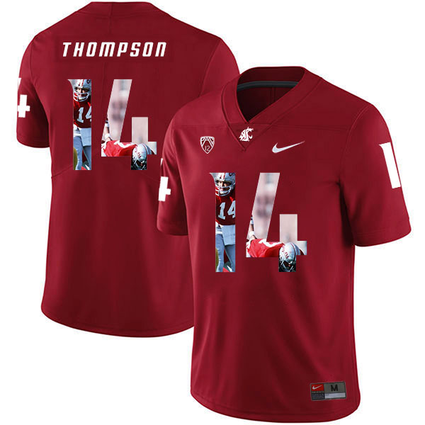 Men's None Red 2024 moisture wicking Jack Thompson #14 home jersey