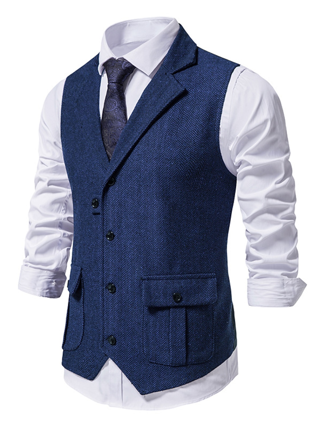 Men's Vest Waistcoat Gilet Formal Wedding Work Business Casual Spring