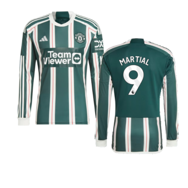 2023-2024 Man Utd Long Sleeve Away Jersey (Martial 9)