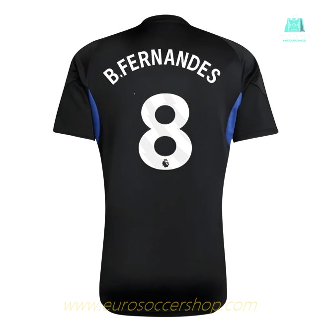 2025-2026 Man Utd EU Training Jersey (Black) - Kids (B.Fernandes 8)