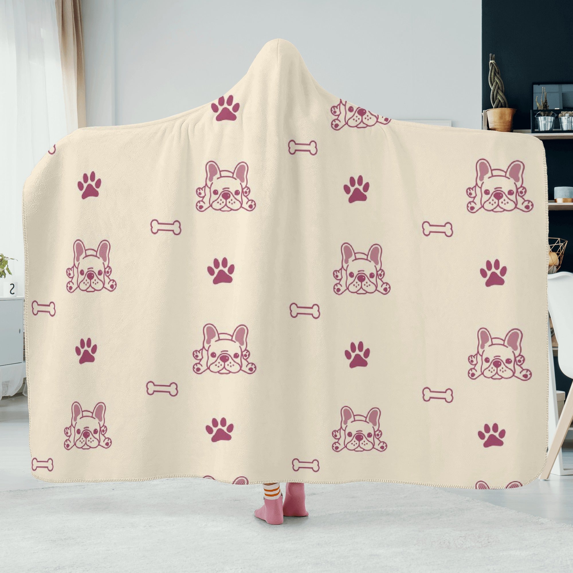 Fashion-Forward Pet-Lover Stella - Hooded Blanket for Everyday Wear