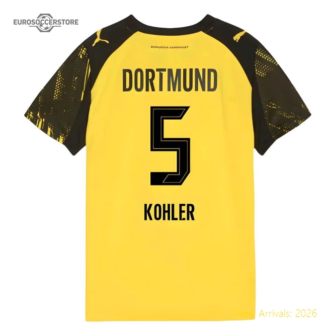 Excellent 2025-2026 Borussia Dortmund Home Shirt (kids) (kohler 5)