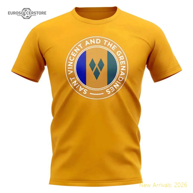 Premium-grade Saint Vincent And Grenadines Football Badge T-shirt (