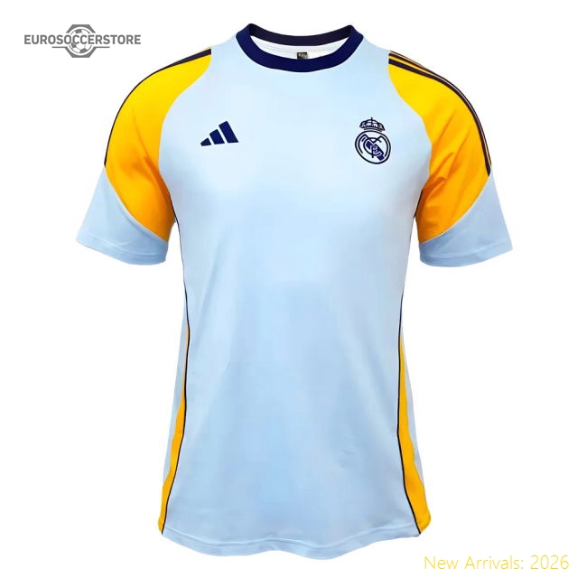 2024-2025 Real Madrid Training Tee (Glow Blue)