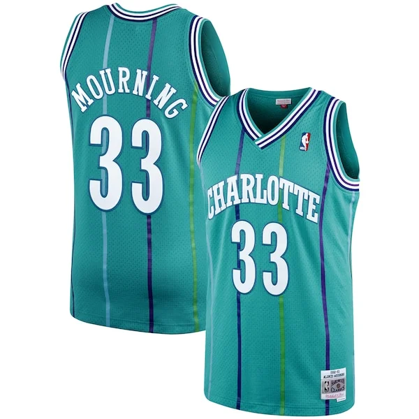 Alonzo Mourning CHA Swingman Jersey - fashionable Basketball