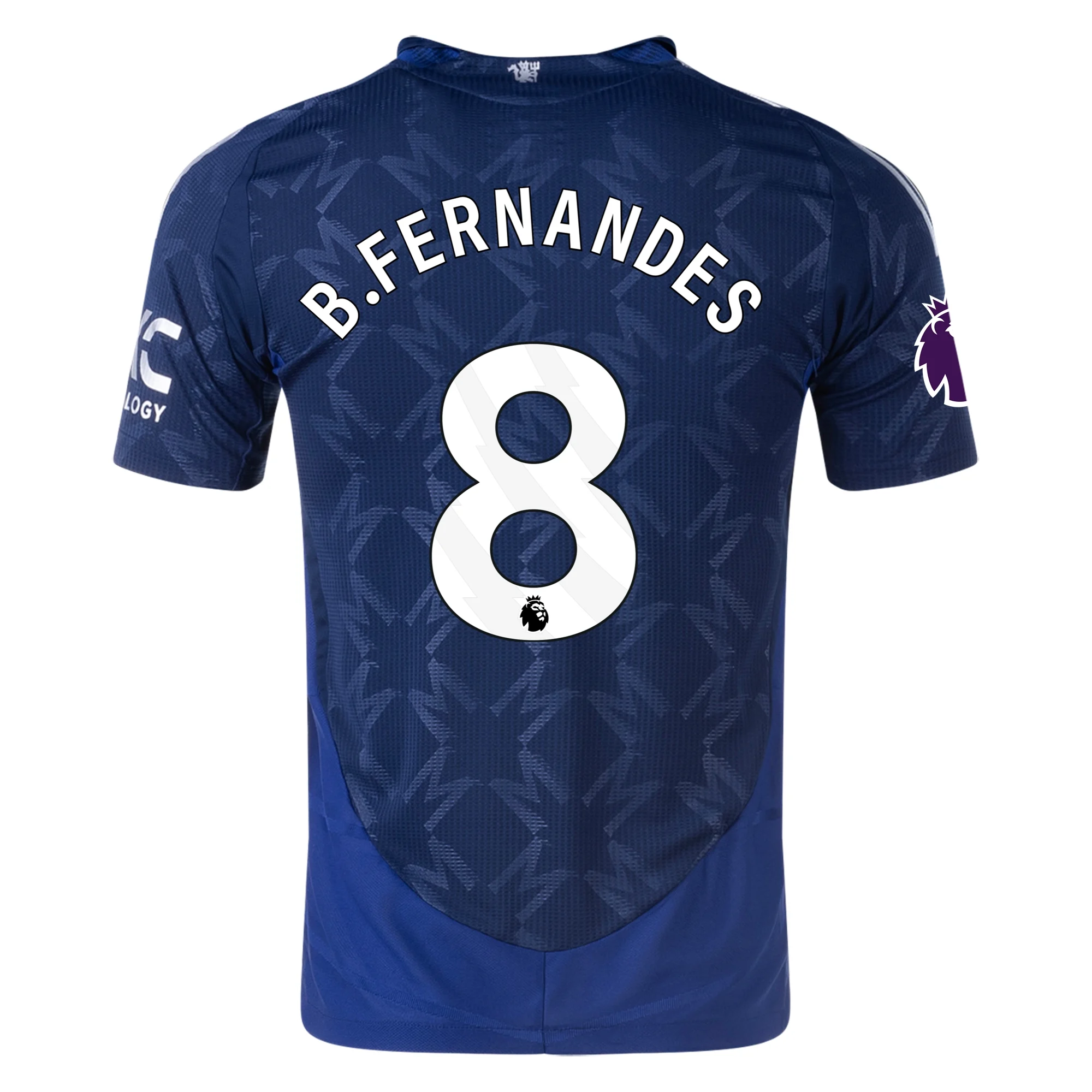 Bruno Fernandes Manchester United Authentic Away Football Shirt 24/25 EPL Night Indigo