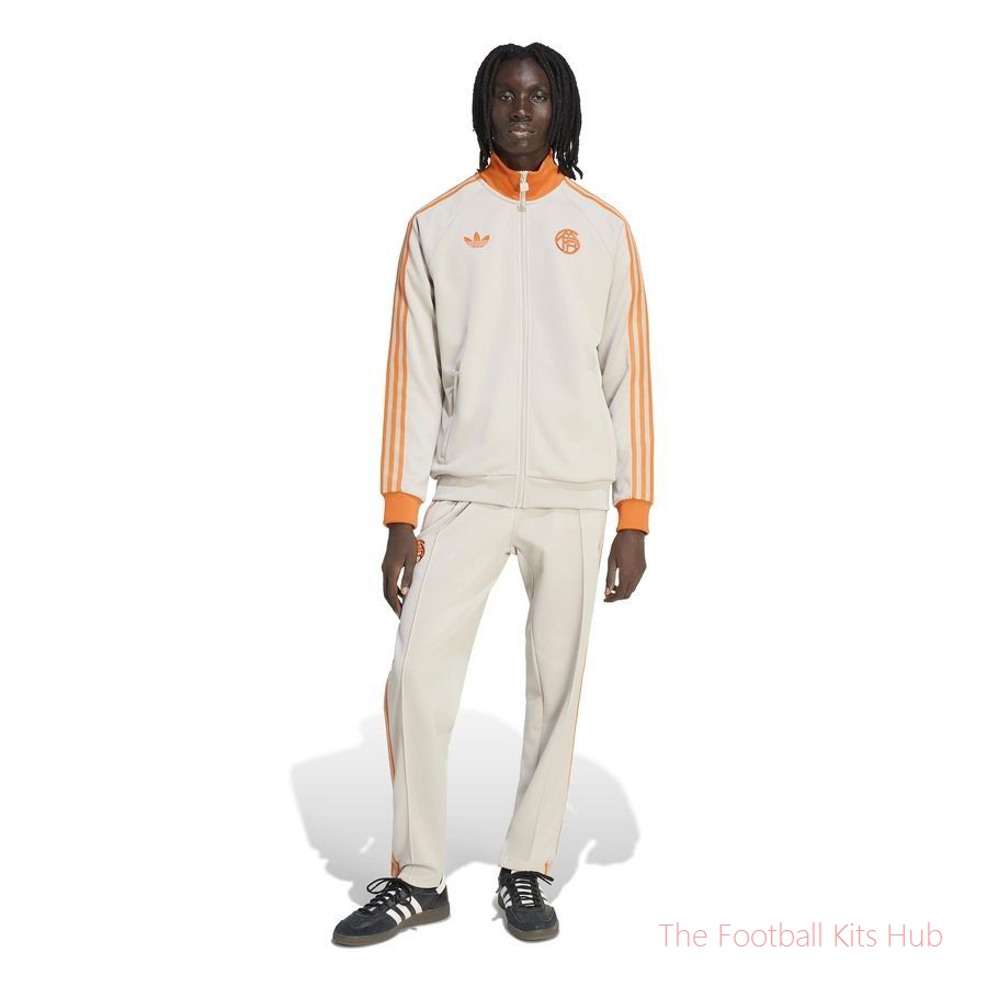 Bayern München Track Top OG - Wonder Alumina/White/Orange