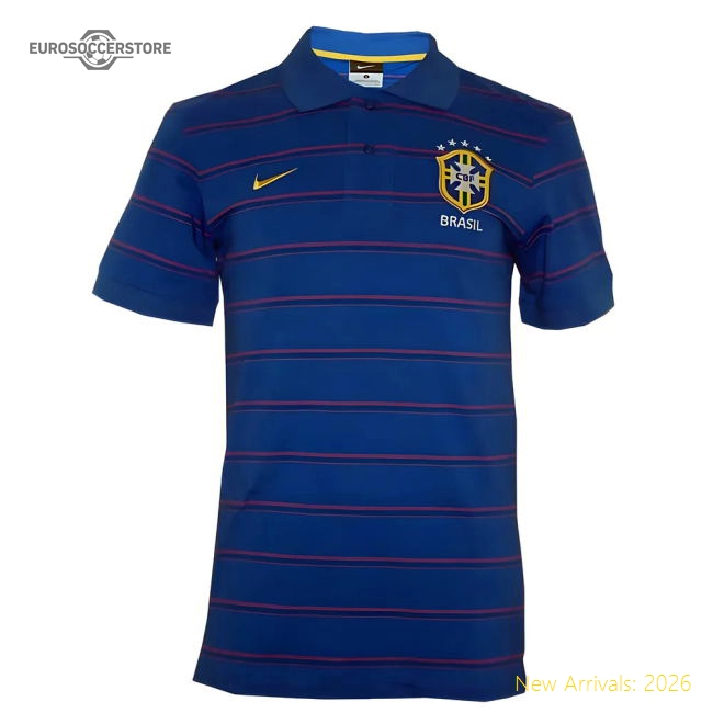 2010-11 Brazil National Teams Nike Travel Polo Shirt Royal Xl Adults