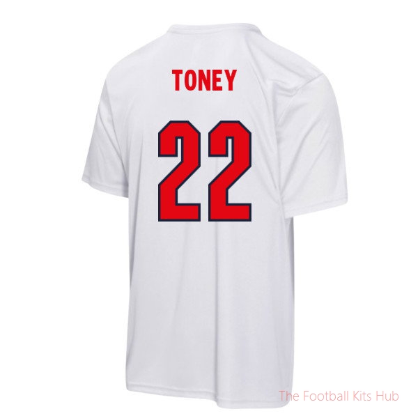 England T-Shirt 2026 Toney #22 Youth Football Kit - Match Jersey
