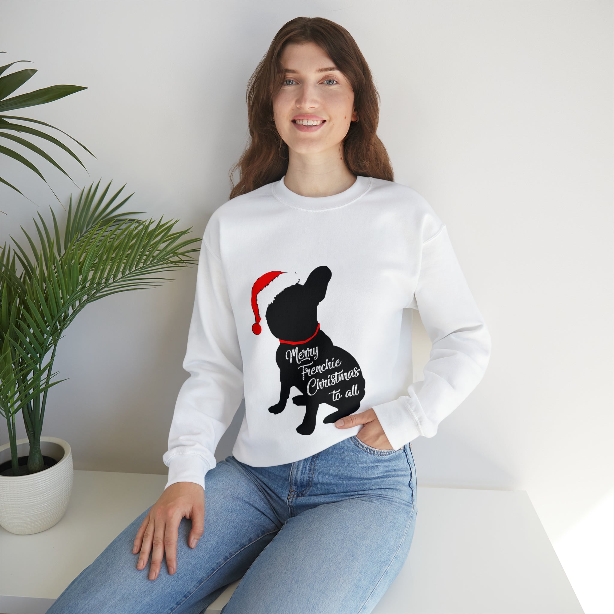 French Bulldog Festive Frenchie Christmas Sweater Unisex Sweatshirt Durable Dog Item