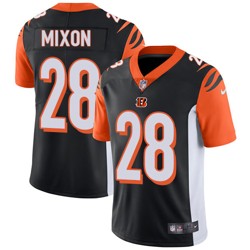 Authentic NFL CIN Bengals #28 Joe Mixon Black Limited Jersey