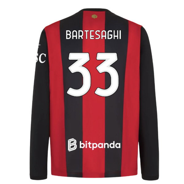 [DDJ] 2026-2027 AC Milan Long Sleeve Home Shirt (Bartesaghi 33)