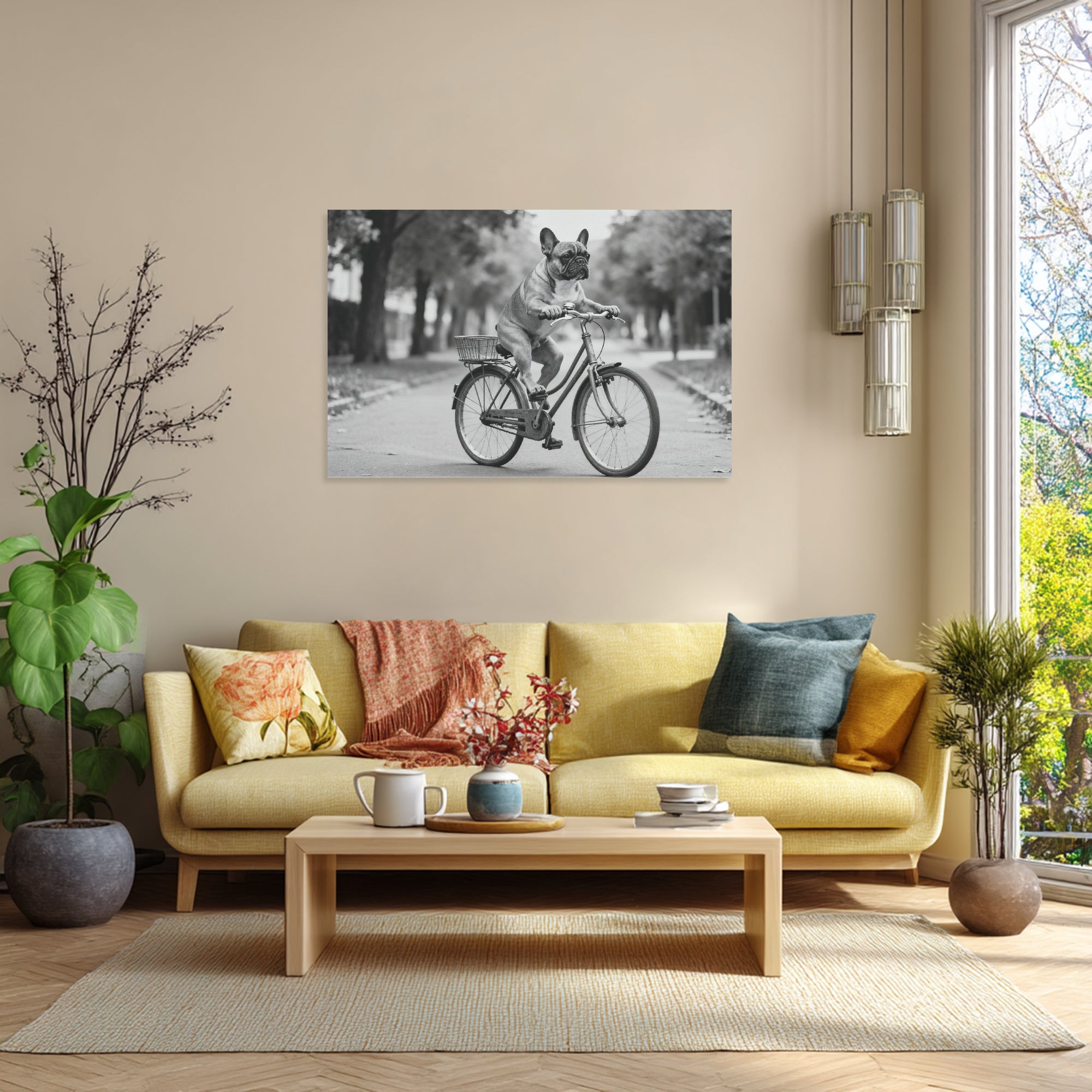 Frenchie-Fan Dolly - Adorable Frenchie Canvas Wall Art for Street Style