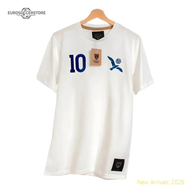 Official The Seagull 10 Retro Football Tee (white) - Premium Quality