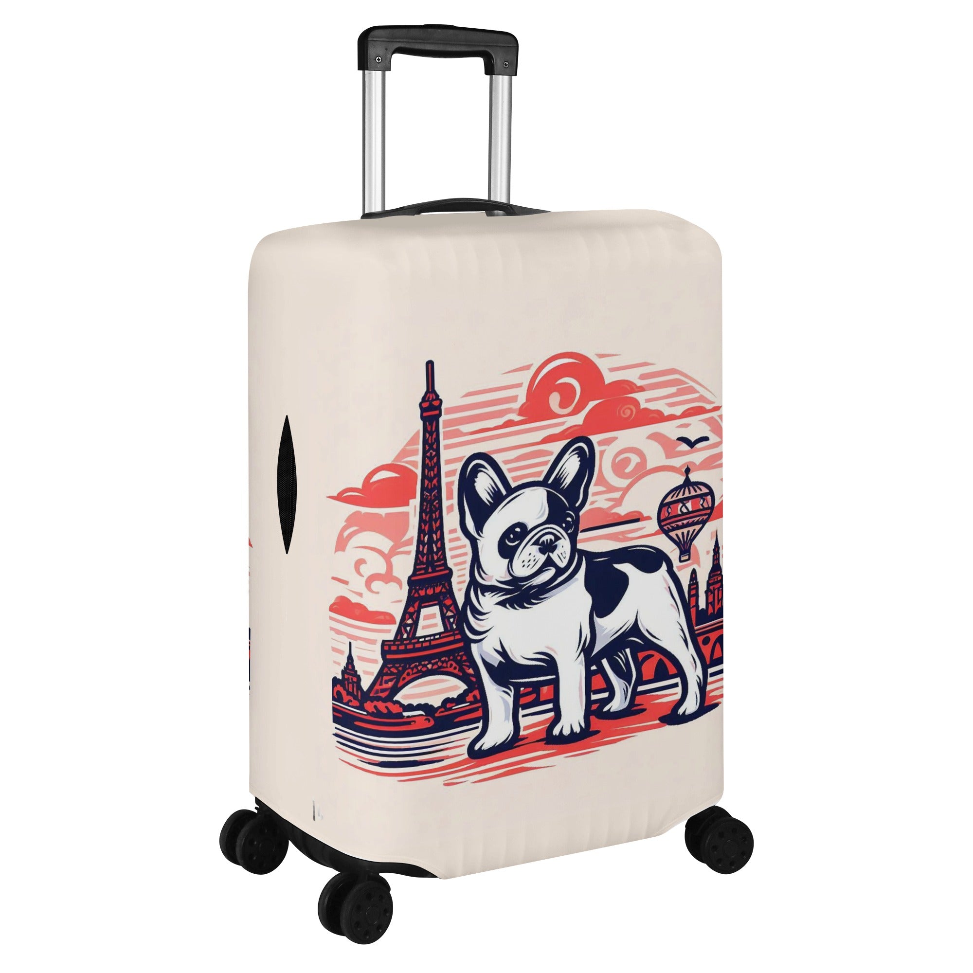 French Bulldog I Love Paris Luggage Cover Practical Pet Supply
