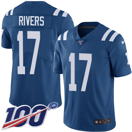 Official NFL Indianapolis Colts #17 Philip Rivers Blue -v3