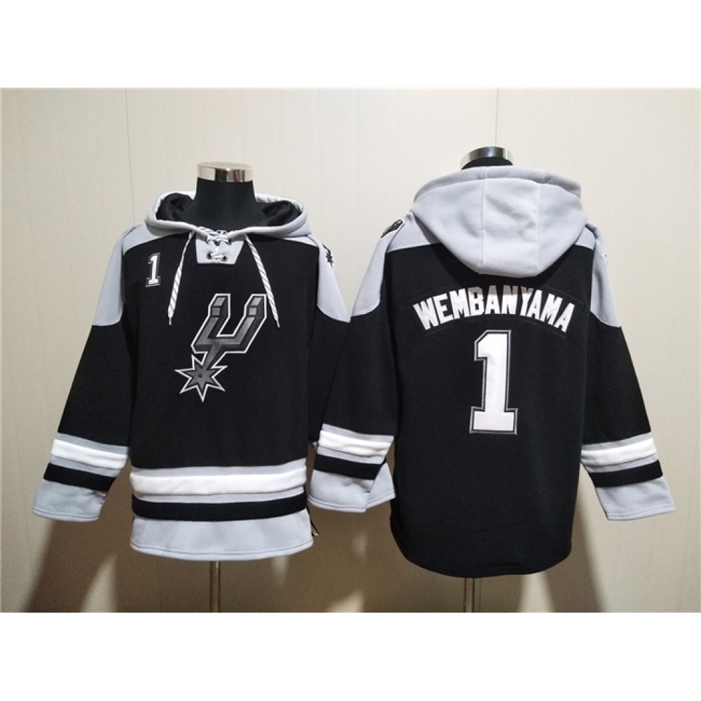 Affordable Men's San Antonio Spurs #1 Victor Black Basketball Jersey