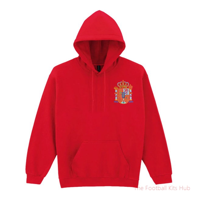 Spain National Team Embroidered Hoody (Red)