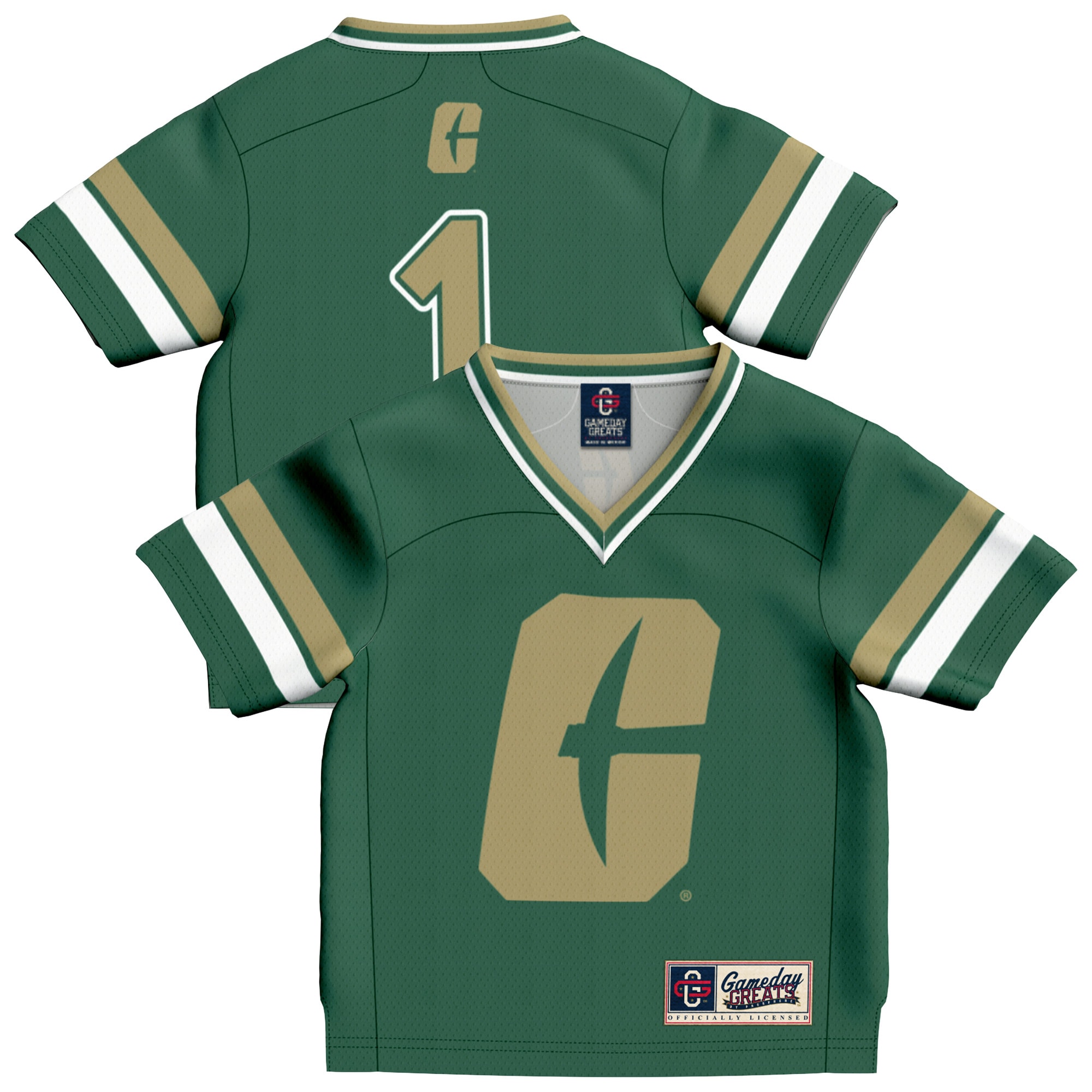 #1 Charlotte 49ers GameDay Greats Infant Collegiate Football Fashion 2026 Season Football Jersey - Green