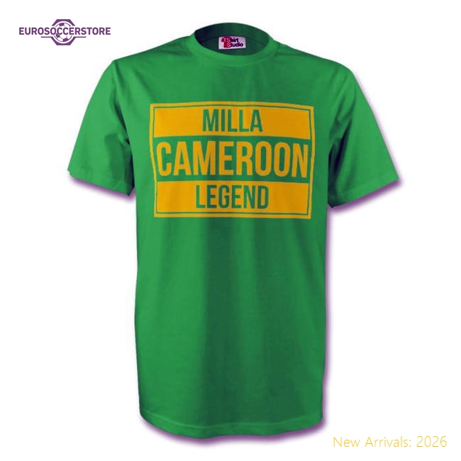 Roger Milla Cameroon Legend Tee (green) - Kids