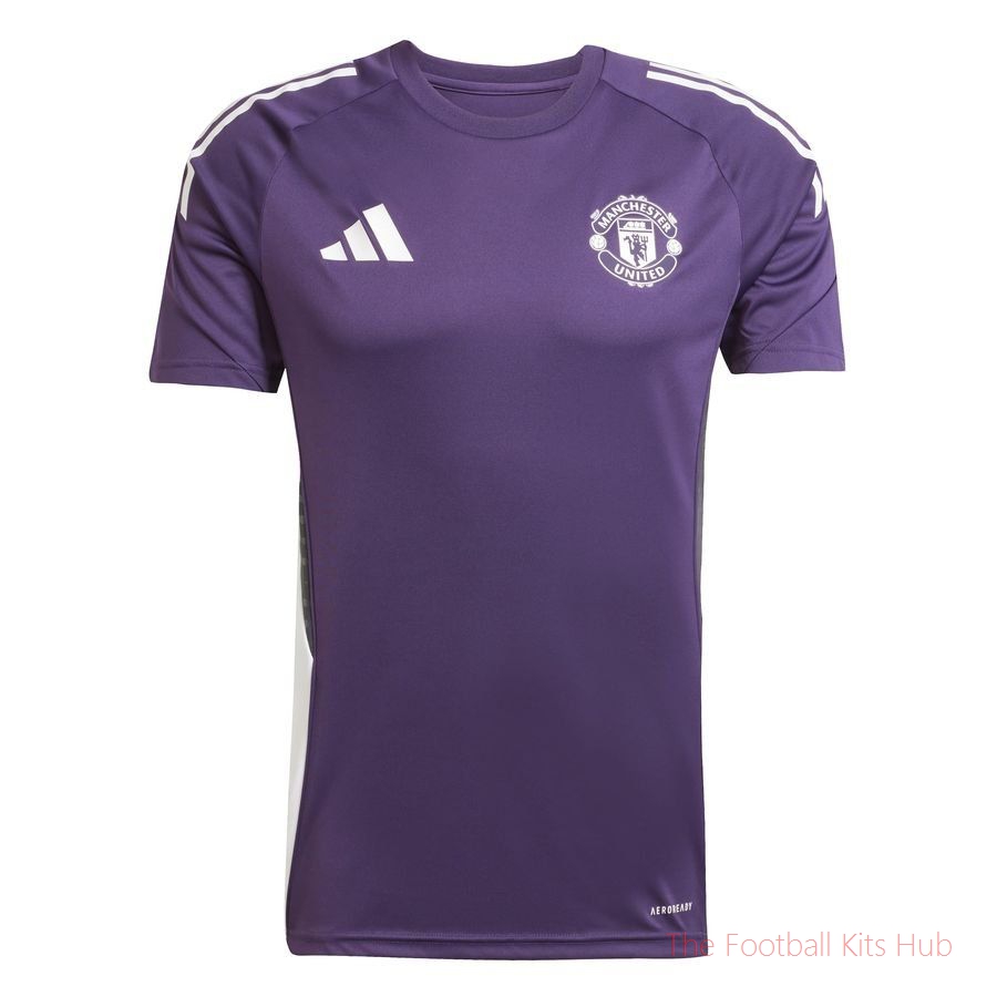 Manchester United Training T-Shirt Tiro 25 - Aurora Plum/White/Black